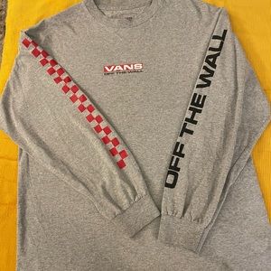Vans brand long sleeve mens shirt